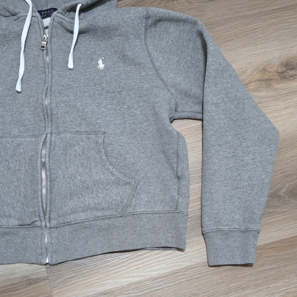Polo Ralph Lauren Heather Gray Zip Up Sweatshirt Hoodie Size XL - Picture 5 of 11